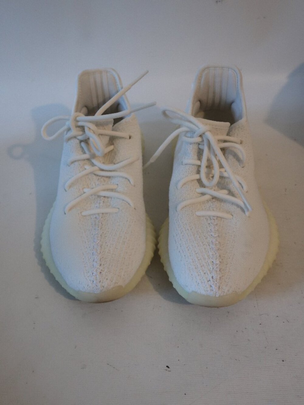 Mens Male Adidas Yeezy Boost Yeezy 350 V2 CP9366 White Knit Sneakers 7